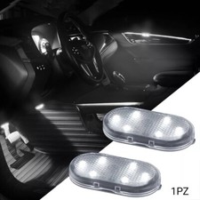 1pz Luce Led Touch Ricarica USB Vano Piedi Abitacolo Interni Auto Bianco 6000K 