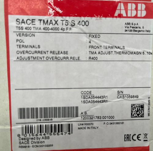 Abb sace tmax xt5s 400a - tmax,