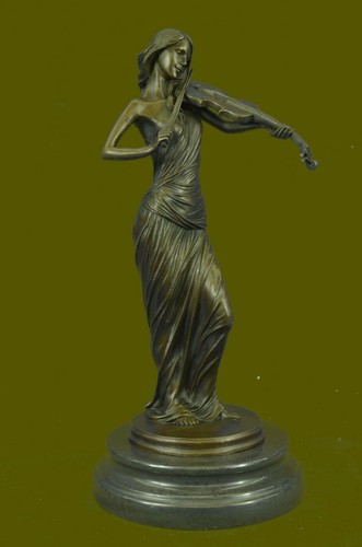 Scultura bronzo violinista