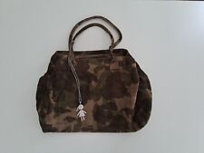 Borsa grande BORSE IN PELLE mimetica usata con catena in acciaio 