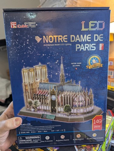 Puzzle notre dame - 3d,