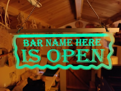 Insegna open bar - bar, led