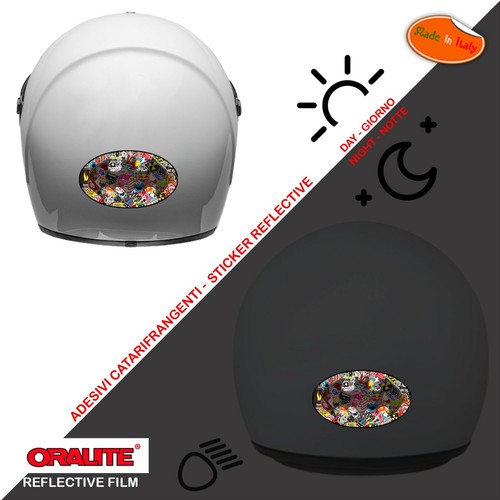 Adesivi casco rifrangenti