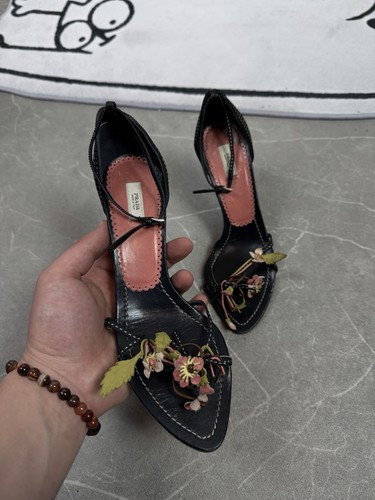 Prada vintage tacchi ss03 nero - tacchi,