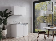 Cucina Mini Cucina Singola Cucinino Pantry Bianca Levin 100 CM