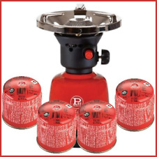 Fornello fornellino a gas Butano da campeggio portatile con 4 a cartucce piezo