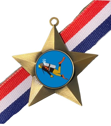 Medaglia nastro stella oro - medaglia,