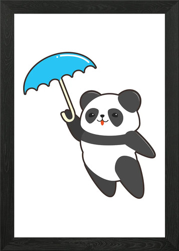 Panda ombrello volante