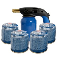 Lampada Per Saldare Cannello Accendi Fuoco Kemper 4 Bombole Gas Butano Sicuro