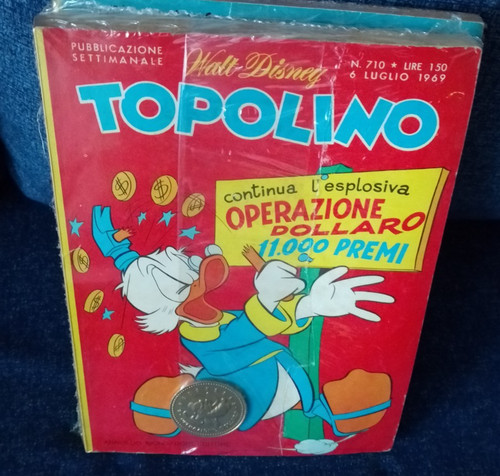 Topolino 710 con moneta - topolino,