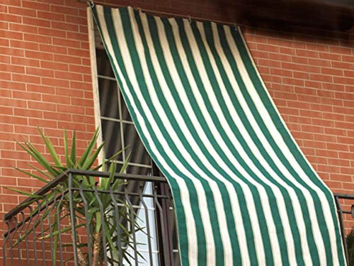 Tenda sole riga - tenda, verde