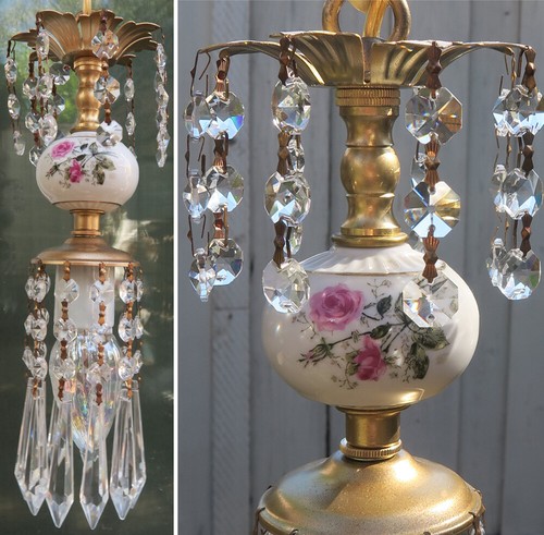 Vintage capodimonte pink rose - vintage,