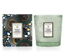 CANDELA VASO VETRO LAVANDA