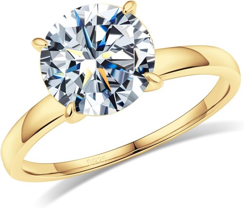Anello solitario moissanite