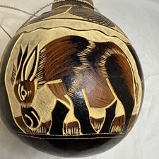 Autentica zucca da bere incisa