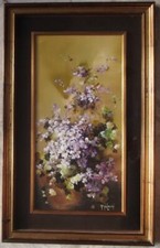 ARTE BRESCIANA Vaso Viole del pensiero Fernanda Palvarini Villa Carcina Brescia