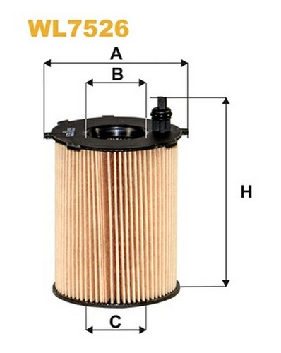 Wl7526 filtro olio per - olio, peugeot