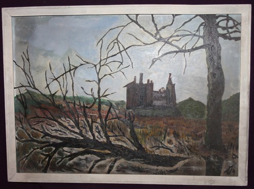 1988 dipinto olio paesaggio - ad,