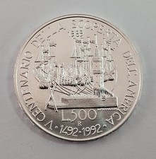 REPUBBLICA 500 LIRE V CENTENARIO SCOPERTA DELL'AMERICA  1989