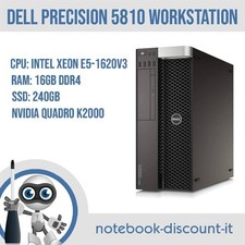 WORKSTATION DELL Precision 5810  Cpu Xeon E5-1620v3 Ram 16gb SSD 240gb  Nvidia