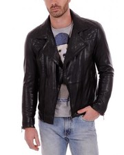 Giacca Moto Uomo Biker Nero
