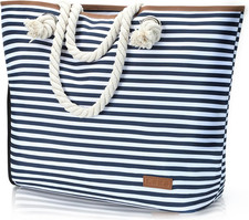 Borsa Mare Donna 40L,Borsa Spiaggia Grande XXL Famiglia Con Scomparto Scarpe Sep