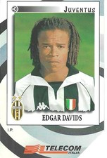 EDGAR DAVIDS JUVENTUS CALCIATORI PANINI - TESSERA SCHEDA TELEFONICA - TELECOM