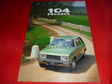 PEUGEOT 104 ZS depliant