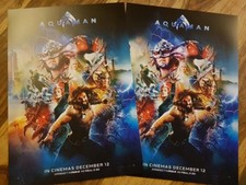 2x Aquaman ODEON A3 Poster: DC Universe Comic Book Movie IMAX 2018 (Aqua Man)