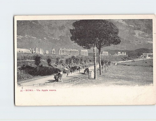 Cartolina via appia nuova roma - via,