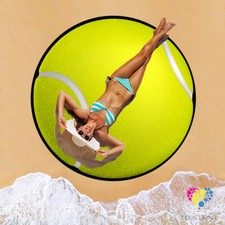 Telo da mare rotondo "Palla da tennis"
