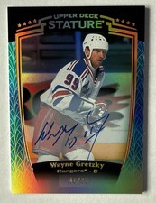 WAYNE GRETZKY 2024-25 Statura AUTO /25 SP Blu #10/25 UD Upper Deck #26 Rangers