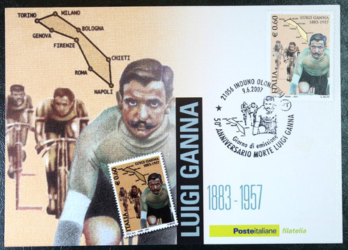 Cartolina ciclismo luigi ganna - ciclismo,