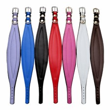 COLLARE CUCCIOLO CANE IN VERA PELLE SUPERIORE E INFERIORE GREYHOUND LURCHER WHIPPET fatto a mano