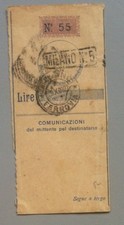 Storia postale - Italia 1909 - vaglia da 5 lire Ricevuta - Corriere della sera