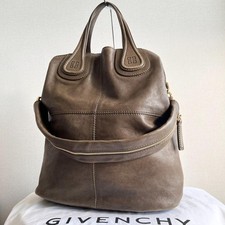 Borsa a tracolla grande GIVENCHY Nightingale autentica 2 vie grigia marrone
