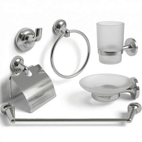 Set bagno pezzi cromato - set, 6