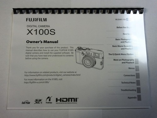 Fujifilm x100s manuale - x100s,