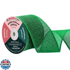 Nastro metallico in tela verde