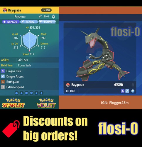 6iv shiny rayquaza pokemon - shiny,