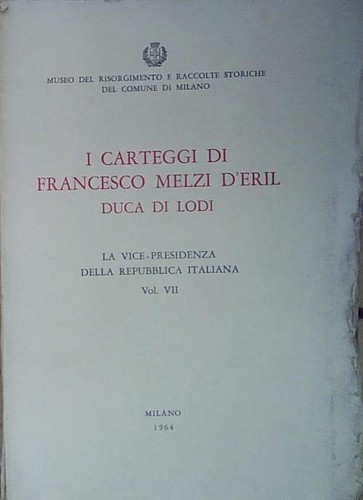 Carteggi francesco melzi - francesco,