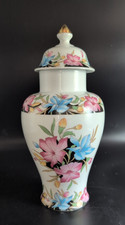 Vaso Potiche Limoges Fiorito H 26cm Porcellana