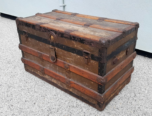 Antico baule a fascia in - 2',