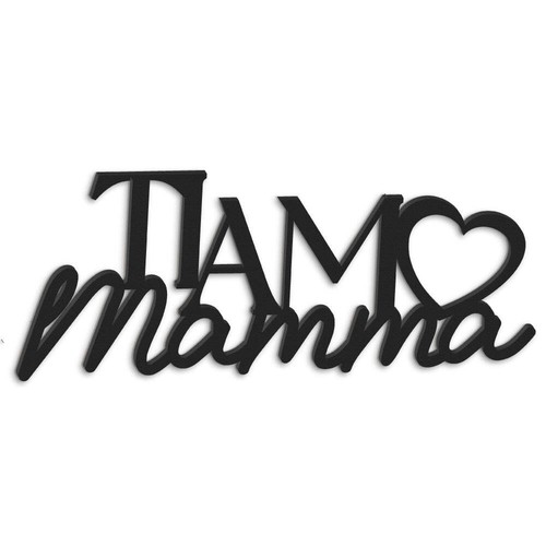 Scritta legno amo mamma - legno,