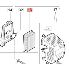 FILTRO ARIA PER DECESPUGLIATORE EFCO 8460 IC 8425 8530 IC 8535 8550 BOSS