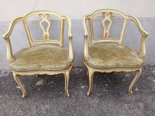 Coppia poltroncine barocchetto - coppia,