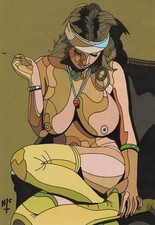 Cool Goth Nudo Inchiostro Arte