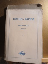 Ortho rapide eurotest - ortho, reponses