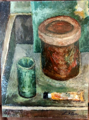 Quadro olio cartoncino - olio, su