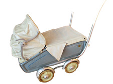 Rosca carrozzina in metallo per bambole anni '50 ( Giordani )